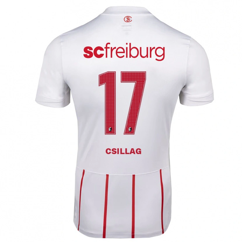 Danxen Barn Aurélie Csillag #17 Vit Röd Gul Bortatröja Matchtröjor 2026/27 Tröjor T-Tröja