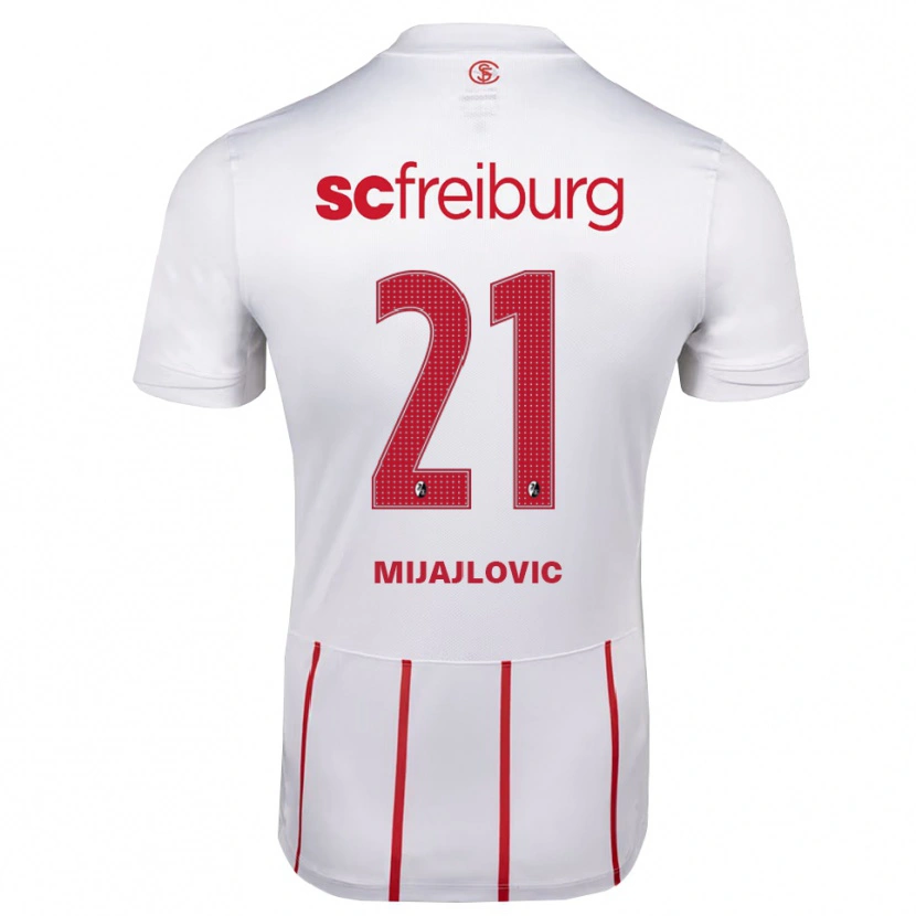 Danxen Barn Mladen Mijajlovic #21 Vit Röd Gul Bortatröja Matchtröjor 2026/27 Tröjor T-Tröja