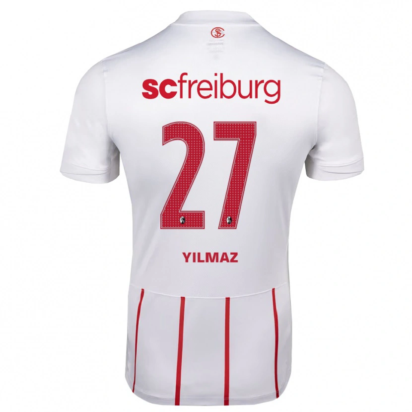 Danxen Barn Berkay Yılmaz #27 Vit Röd Gul Bortatröja Matchtröjor 2026/27 Tröjor T-Tröja