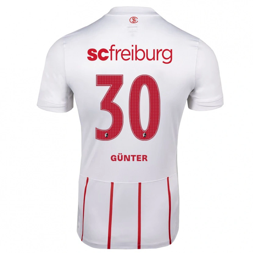 Danxen Barn Christian Günter #30 Vit Röd Gul Bortatröja Matchtröjor 2026/27 Tröjor T-Tröja