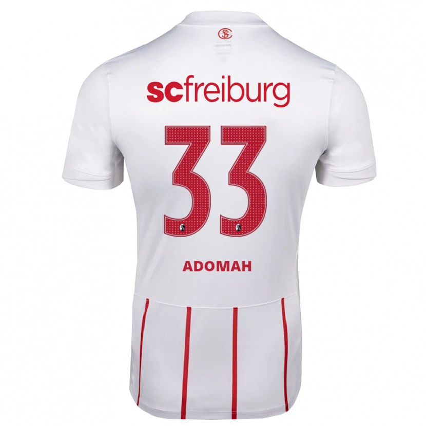 Danxen Barn Bismark Adomah #33 Vit Röd Gul Bortatröja Matchtröjor 2026/27 Tröjor T-Tröja