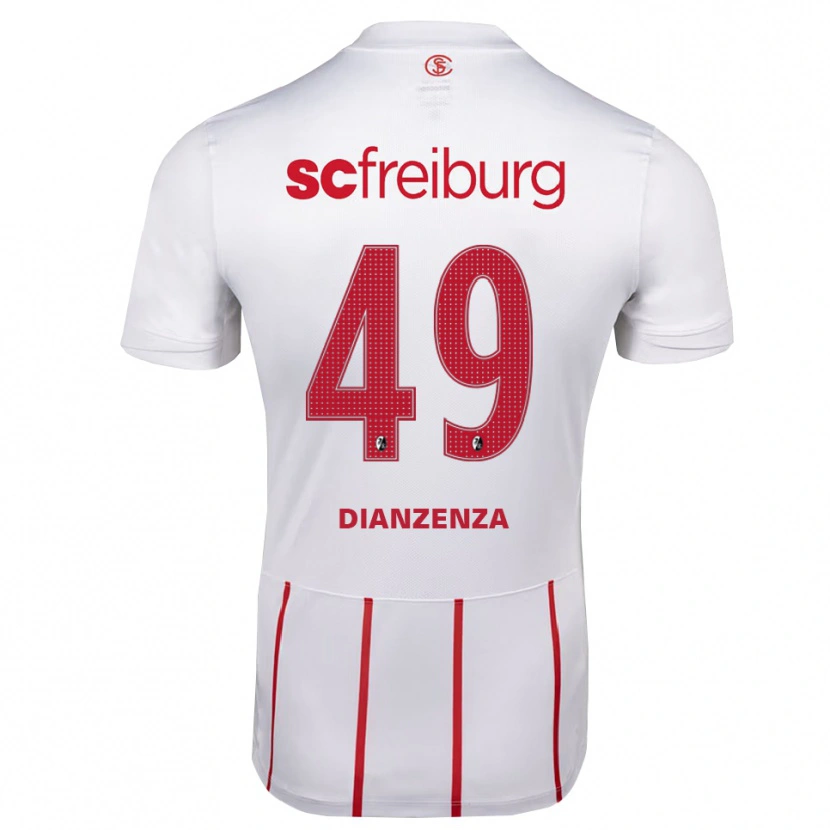 Danxen Barn Chrisdy Dianzenza #49 Vit Röd Gul Bortatröja Matchtröjor 2026/27 Tröjor T-Tröja