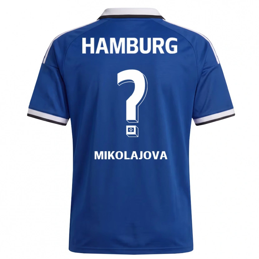 Danxen Barn Maria Mikolajova #0 Vit Blå Bortatröja Matchtröjor 2026/27 Tröjor T-Tröja