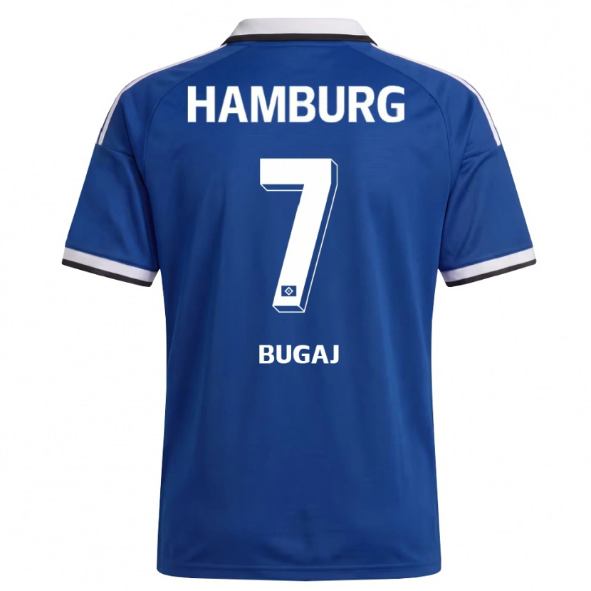 Danxen Barn Jan-Luca Bugaj #7 Vit Blå Bortatröja Matchtröjor 2026/27 Tröjor T-Tröja