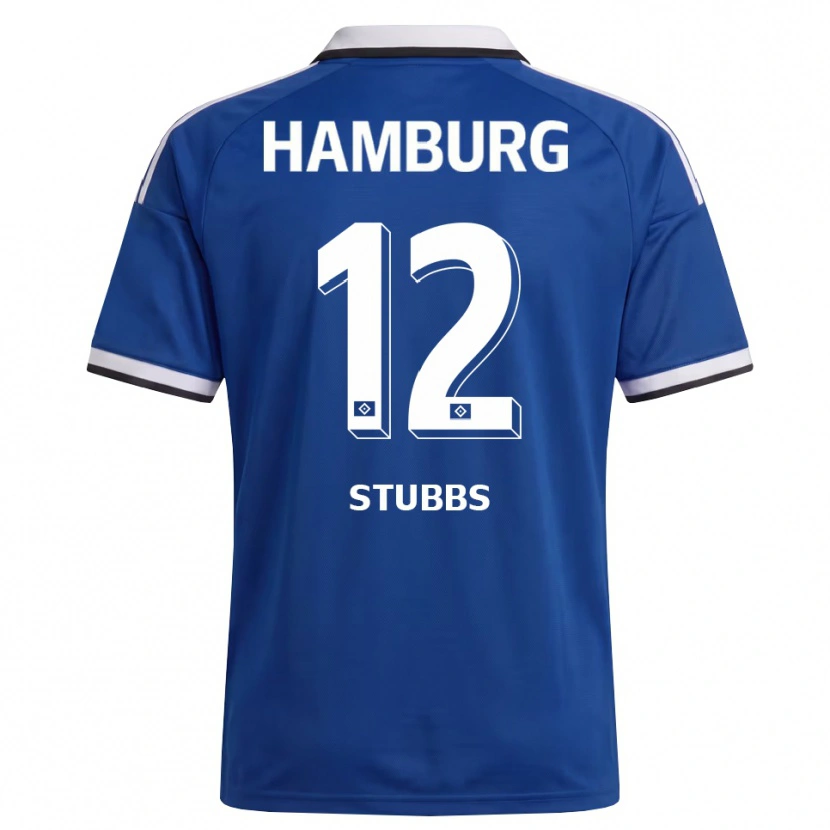 Danxen Barn James Stubbs #12 Vit Blå Bortatröja Matchtröjor 2026/27 Tröjor T-Tröja