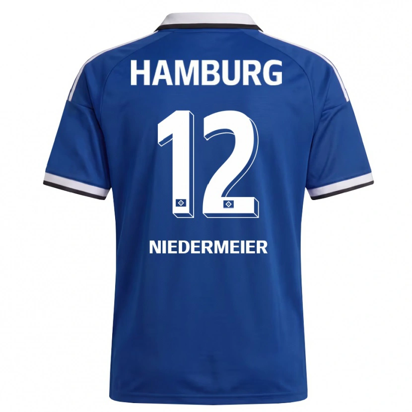 Danxen Barn Philipp Niedermeier #12 Vit Blå Bortatröja Matchtröjor 2026/27 Tröjor T-Tröja