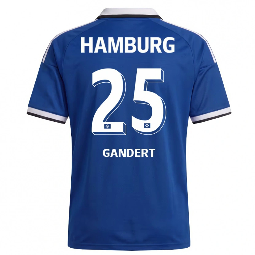 Danxen Barn Jeremy Gandert #25 Vit Blå Bortatröja Matchtröjor 2026/27 Tröjor T-Tröja