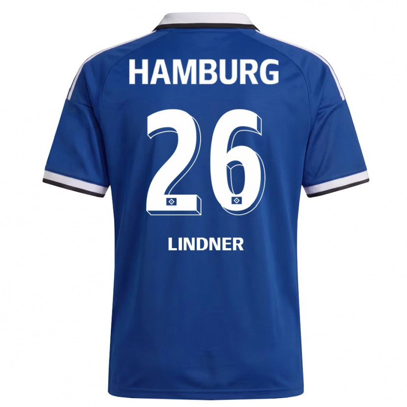 Danxen Barn Mick Lindner #26 Vit Blå Bortatröja Matchtröjor 2026/27 Tröjor T-Tröja