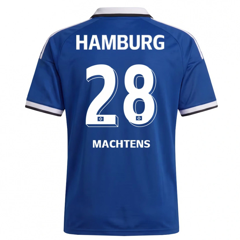 Danxen Barn Pauline Machtens #28 Vit Blå Bortatröja Matchtröjor 2026/27 Tröjor T-Tröja