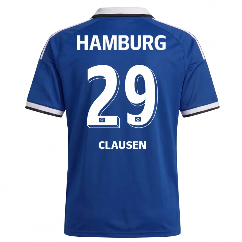 Danxen Barn Lina Clausen #29 Vit Blå Bortatröja Matchtröjor 2026/27 Tröjor T-Tröja
