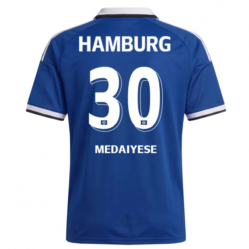 Danxen Barn Olamide Medaiyese #30 Vit Blå Bortatröja Matchtröjor 2026/27 Tröjor T-Tröja