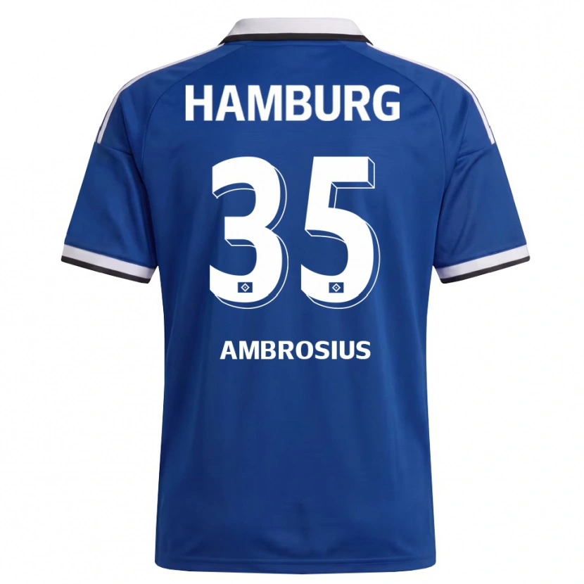 Danxen Barn Stephan Ambrosius #35 Vit Blå Bortatröja Matchtröjor 2026/27 Tröjor T-Tröja
