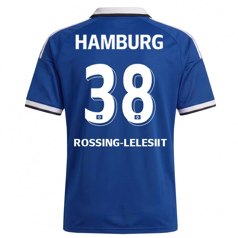 Danxen Barn Alexander Røssing-Lelesiit #38 Vit Blå Bortatröja Matchtröjor 2026/27 Tröjor T-Tröja
