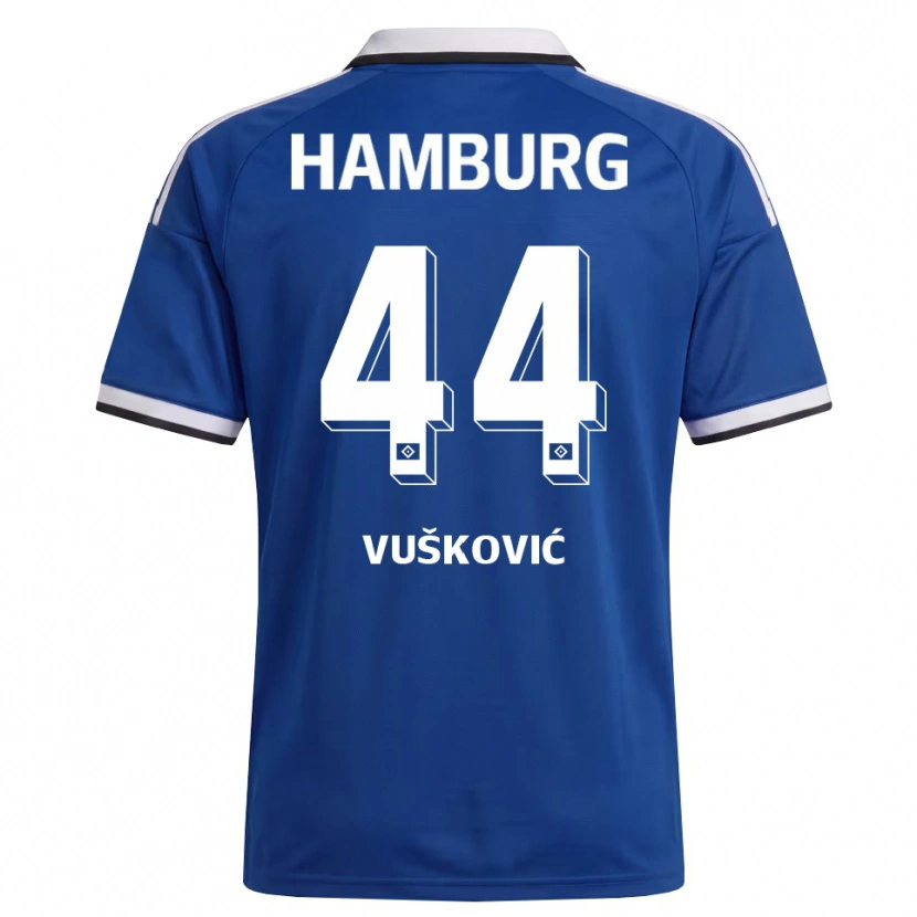 Danxen Barn Mario Vuskovic #44 Vit Blå Bortatröja Matchtröjor 2026/27 Tröjor T-Tröja