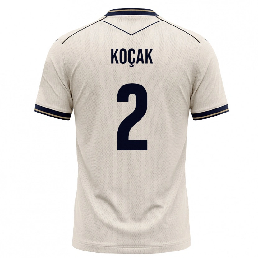 Danxen Barn Ensar Koçak #2 Off-White Bläckblå Bortatröja Matchtröjor 2026/27 Tröjor T-Tröja
