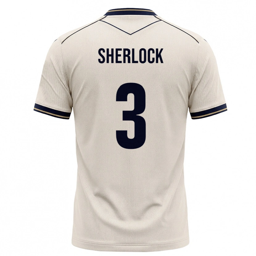 Danxen Barn Finn Sherlock #3 Off-White Bläckblå Bortatröja Matchtröjor 2026/27 Tröjor T-Tröja