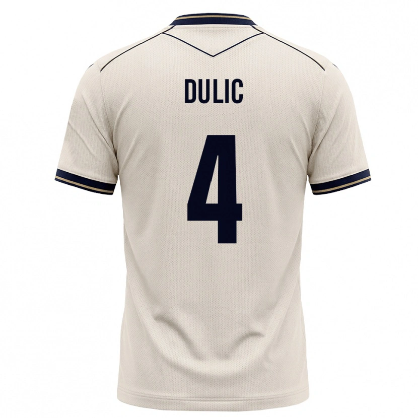 Danxen Barn Sean Dulic #4 Off-White Bläckblå Bortatröja Matchtröjor 2026/27 Tröjor T-Tröja