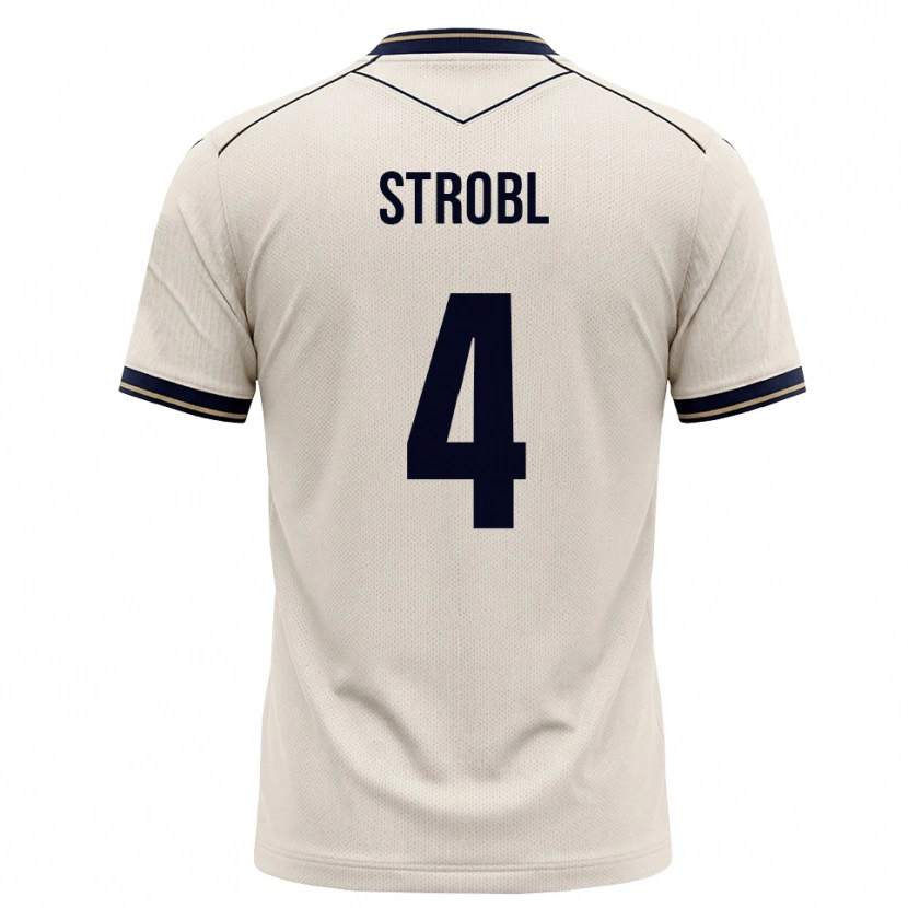 Danxen Barn Lars Strobl #4 Off-White Bläckblå Bortatröja Matchtröjor 2026/27 Tröjor T-Tröja