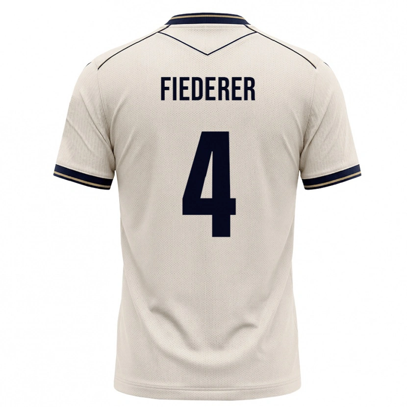 Danxen Barn Tom Fiederer #4 Off-White Bläckblå Bortatröja Matchtröjor 2026/27 Tröjor T-Tröja