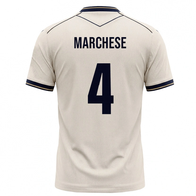Danxen Barn Luca Marchese #4 Off-White Bläckblå Bortatröja Matchtröjor 2026/27 Tröjor T-Tröja