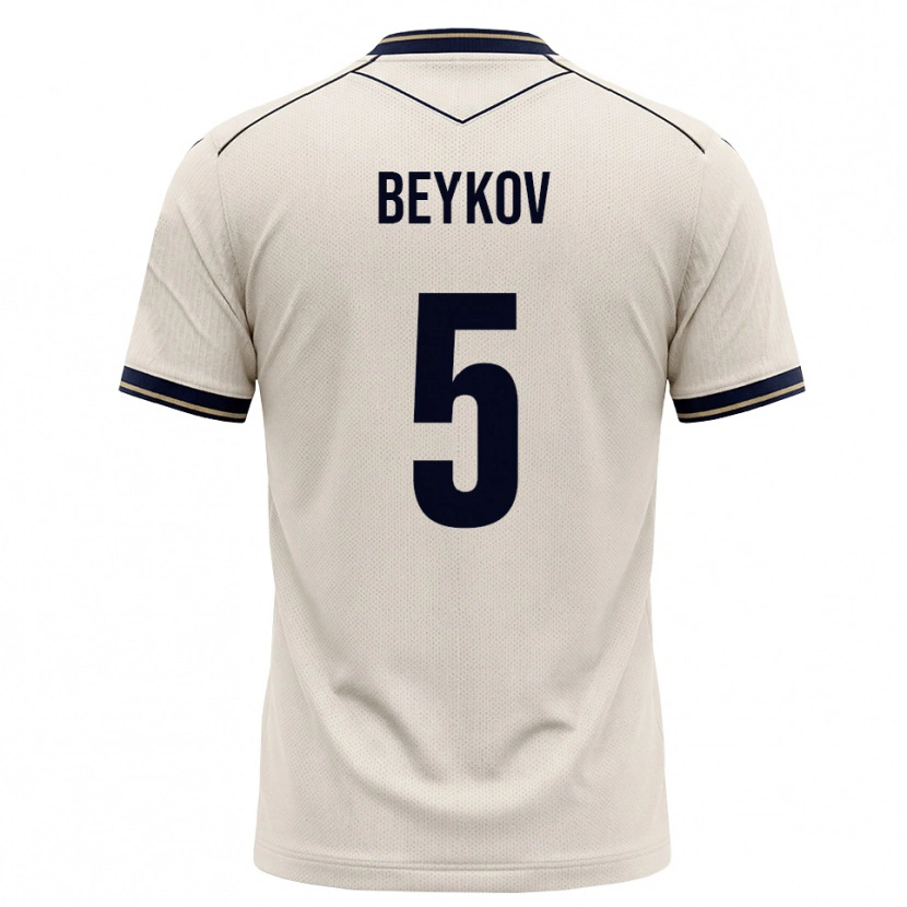 Danxen Barn Viktor Beykov #5 Off-White Bläckblå Bortatröja Matchtröjor 2026/27 Tröjor T-Tröja