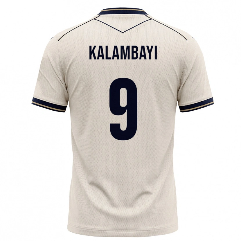 Danxen Barn Simon Kalambayi #9 Off-White Bläckblå Bortatröja Matchtröjor 2026/27 Tröjor T-Tröja