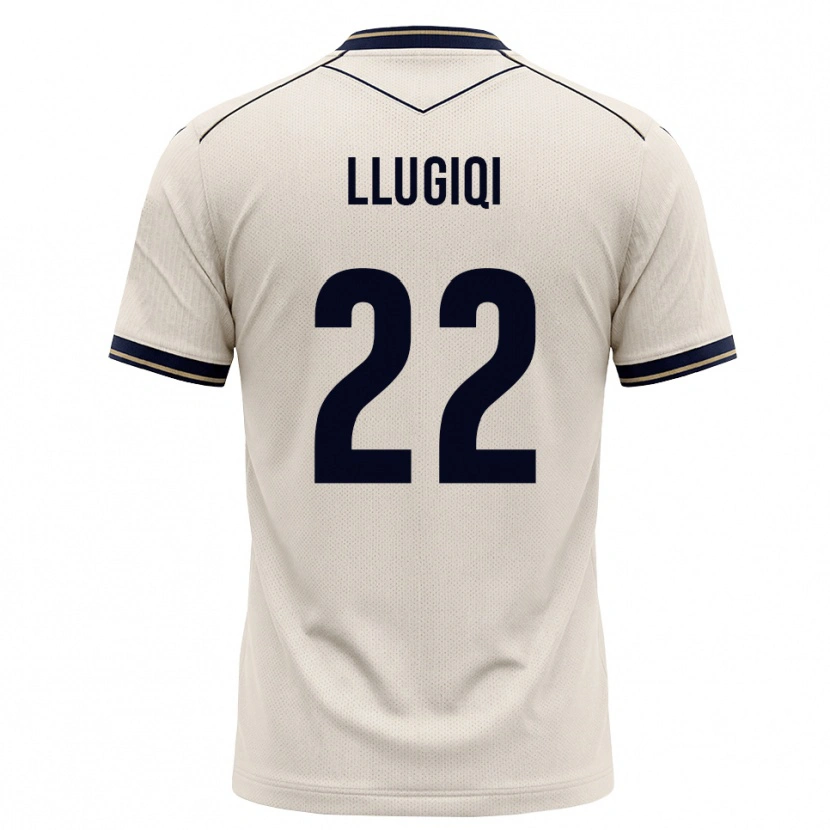 Danxen Barn Arian Llugiqi #22 Off-White Bläckblå Bortatröja Matchtröjor 2026/27 Tröjor T-Tröja