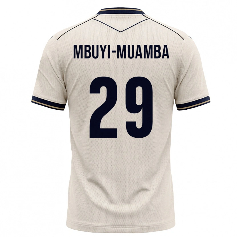 Danxen Barn Hubert Mbuyi-Muamba #29 Off-White Bläckblå Bortatröja Matchtröjor 2026/27 Tröjor T-Tröja