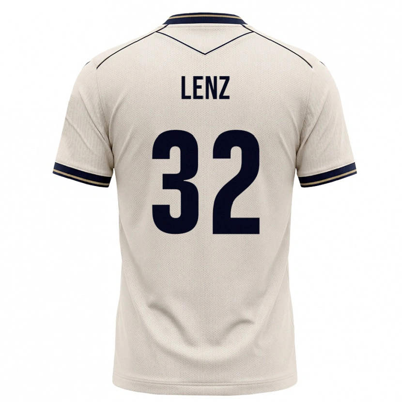 Danxen Barn Cajetan Lenz #32 Off-White Bläckblå Bortatröja Matchtröjor 2026/27 Tröjor T-Tröja