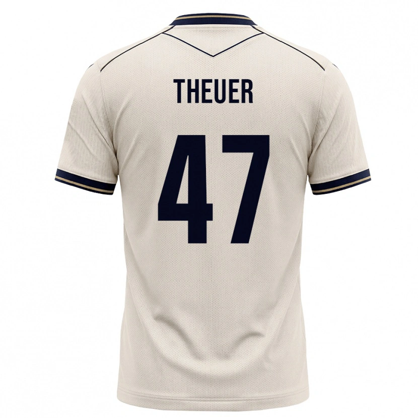 Danxen Barn Maximilian Theuer #47 Off-White Bläckblå Bortatröja Matchtröjor 2026/27 Tröjor T-Tröja