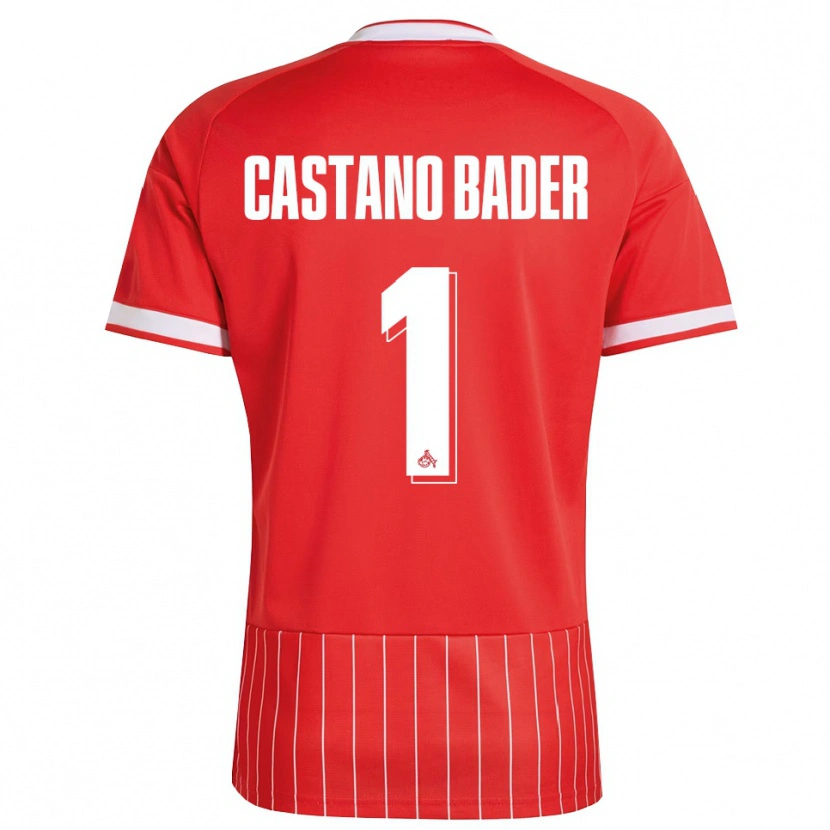 Danxen Barn Simeon Castano Bader #1 Röd Vit Grön Bortatröja Matchtröjor 2026/27 Tröjor T-Tröja