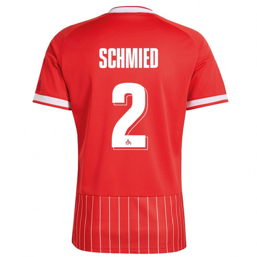 Danxen Barn Joël Schmied #2 Röd Vit Grön Bortatröja Matchtröjor 2026/27 Tröjor T-Tröja