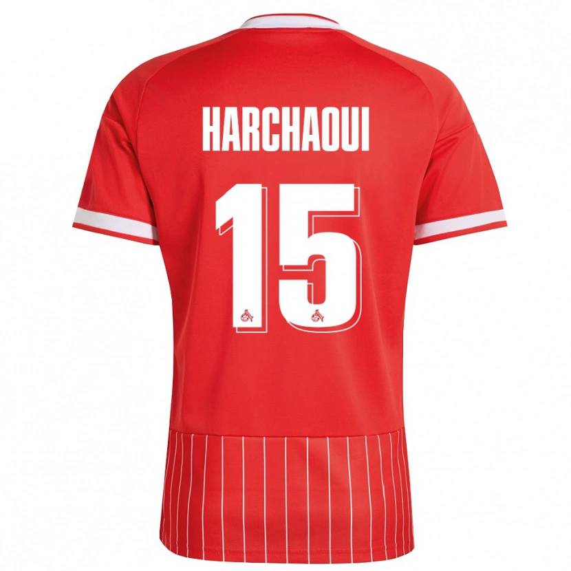 Danxen Barn Fayssal Harchaoui #15 Röd Vit Grön Bortatröja Matchtröjor 2026/27 Tröjor T-Tröja