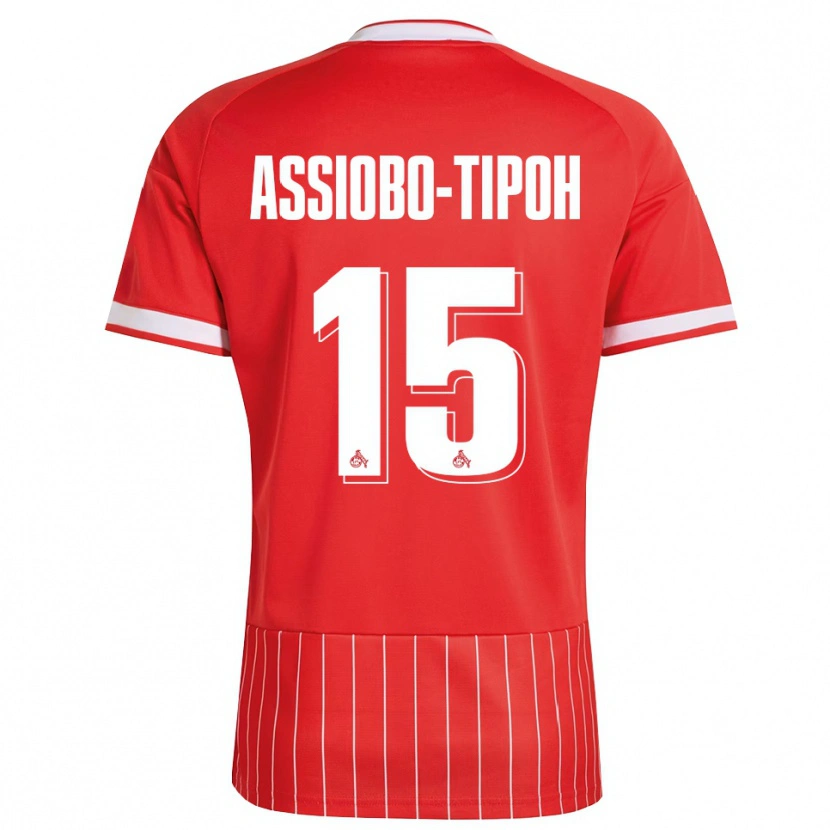 Danxen Barn Elfried Assiobo-Tipoh #15 Röd Vit Grön Bortatröja Matchtröjor 2026/27 Tröjor T-Tröja