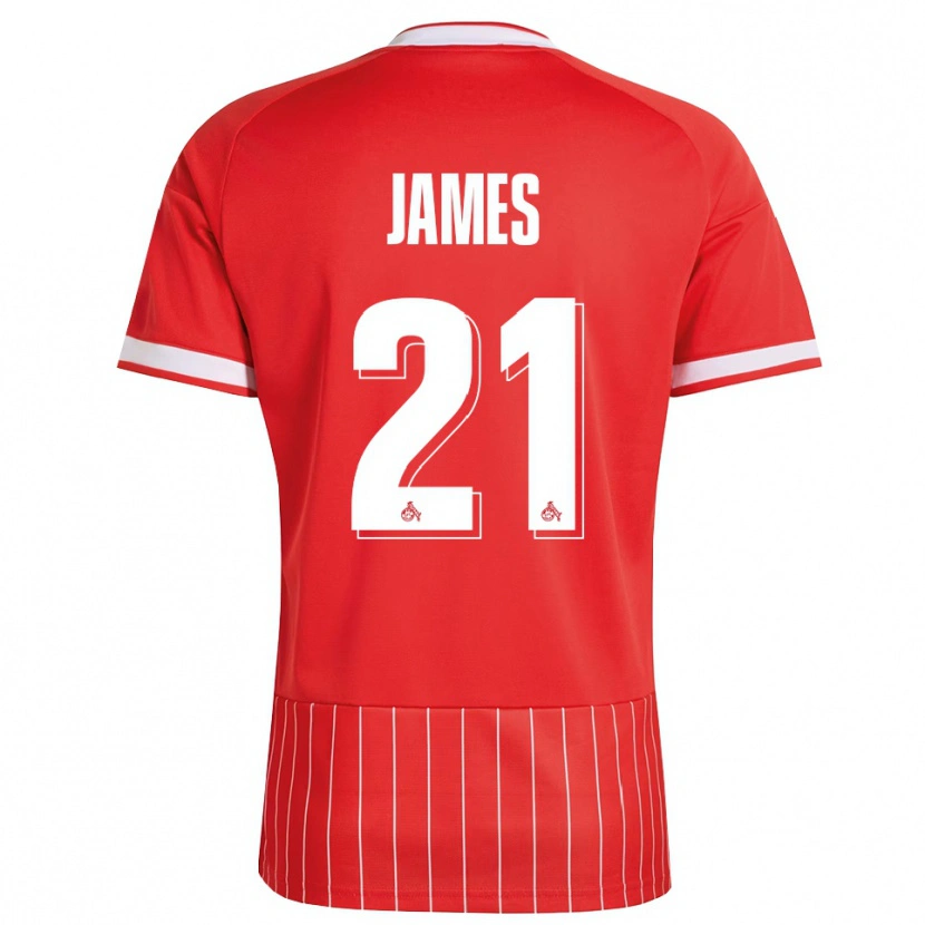 Danxen Barn Martin James #21 Röd Vit Grön Bortatröja Matchtröjor 2026/27 Tröjor T-Tröja