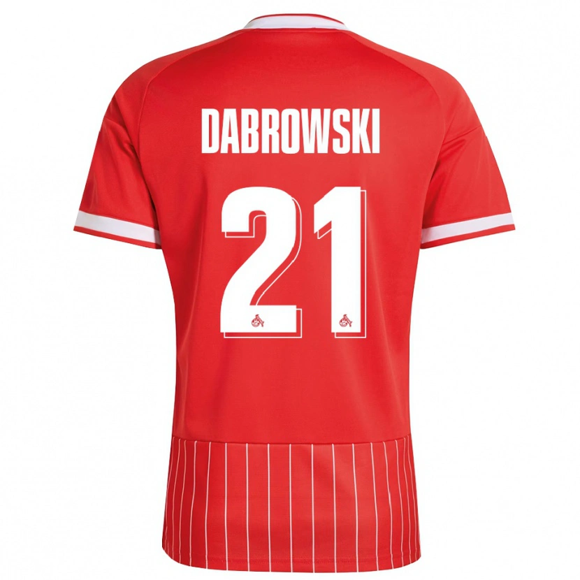 Danxen Barn Luc Dabrowski #21 Röd Vit Grön Bortatröja Matchtröjor 2026/27 Tröjor T-Tröja