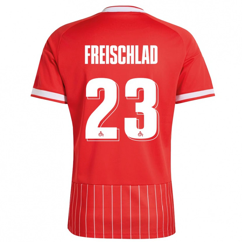 Danxen Barn Yannick Freischlad #23 Röd Vit Grön Bortatröja Matchtröjor 2026/27 Tröjor T-Tröja