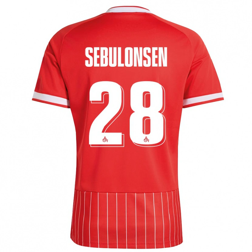 Danxen Barn Sebastian Sebulonsen #28 Röd Vit Grön Bortatröja Matchtröjor 2026/27 Tröjor T-Tröja