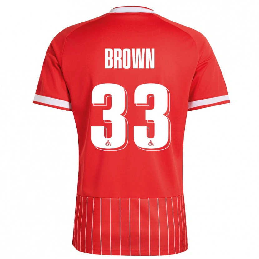 Danxen Barn Evan Brown #33 Röd Vit Grön Bortatröja Matchtröjor 2026/27 Tröjor T-Tröja