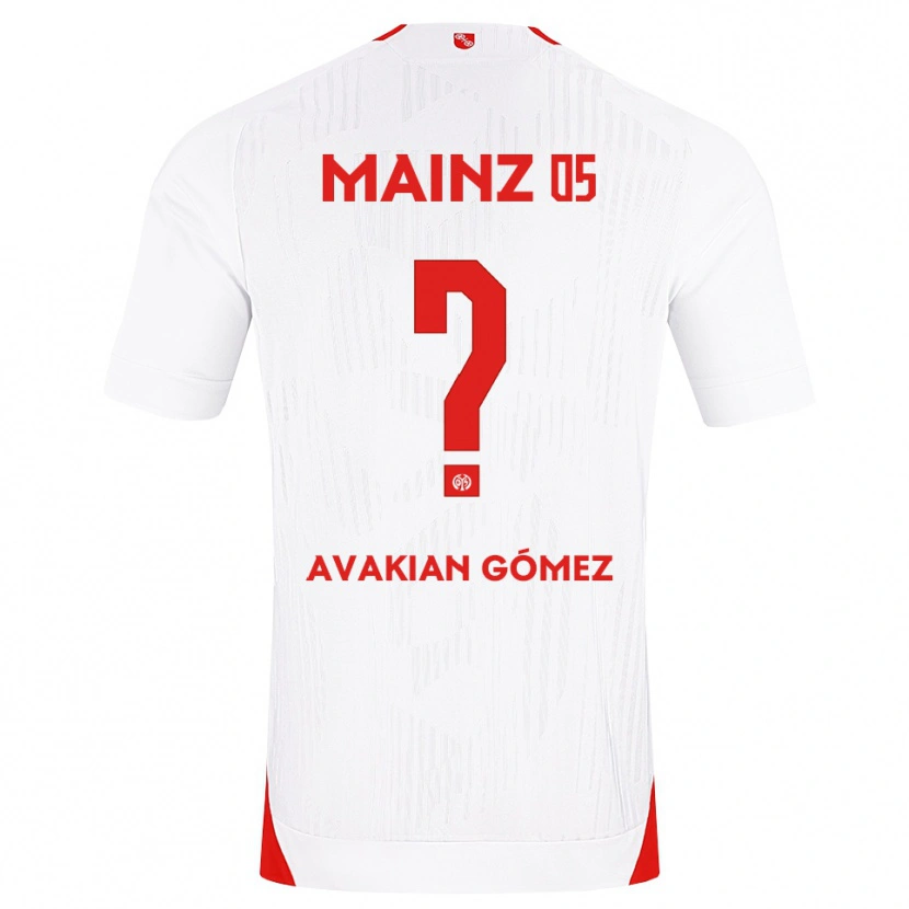 Danxen Barn Román Avakian Gómez #0 Vit Röd Gul Bortatröja Matchtröjor 2026/27 Tröjor T-Tröja