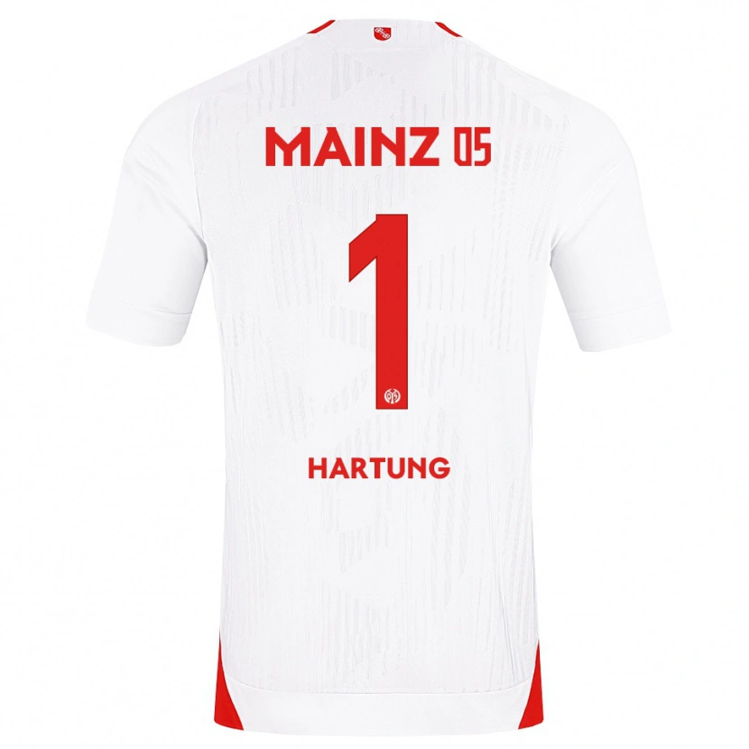 Danxen Barn Nick Hartung #1 Vit Röd Gul Bortatröja Matchtröjor 2026/27 Tröjor T-Tröja
