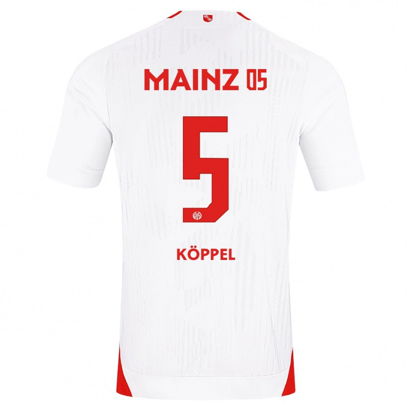 Danxen Barn Domenic Köppel #5 Vit Röd Gul Bortatröja Matchtröjor 2026/27 Tröjor T-Tröja