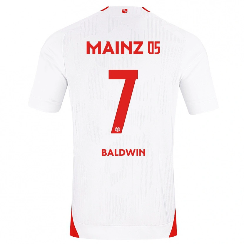 Danxen Barn Kevin Baldwin #7 Vit Röd Gul Bortatröja Matchtröjor 2026/27 Tröjor T-Tröja
