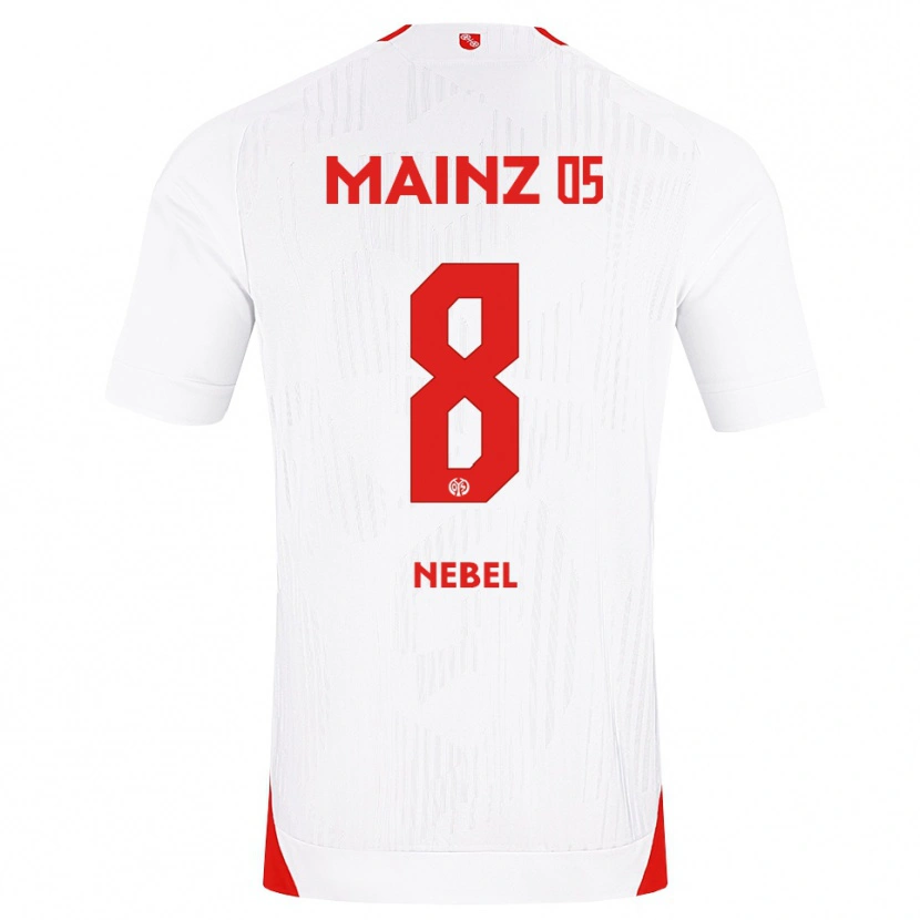 Danxen Barn Paul Nebel #8 Vit Röd Gul Bortatröja Matchtröjor 2026/27 Tröjor T-Tröja