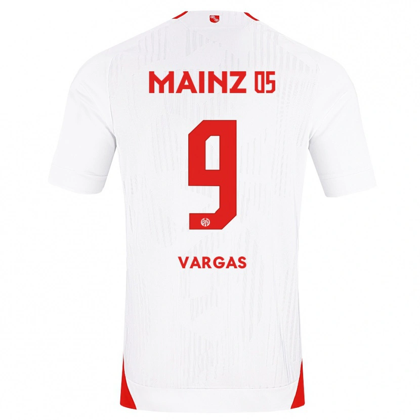 Danxen Barn Nayrobi Vargas #9 Vit Röd Gul Bortatröja Matchtröjor 2026/27 Tröjor T-Tröja
