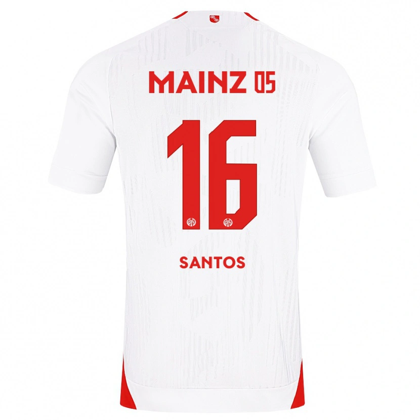 Danxen Barn Fabio Da Silva Santos #16 Vit Röd Gul Bortatröja Matchtröjor 2026/27 Tröjor T-Tröja