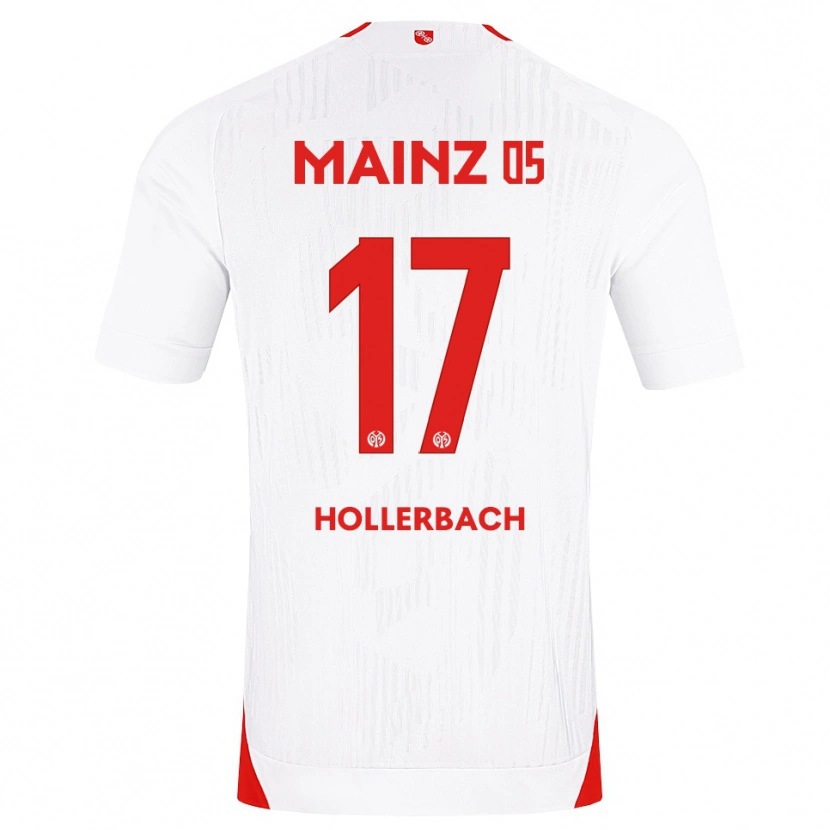 Danxen Barn Benedict Hollerbach #17 Vit Röd Gul Bortatröja Matchtröjor 2026/27 Tröjor T-Tröja