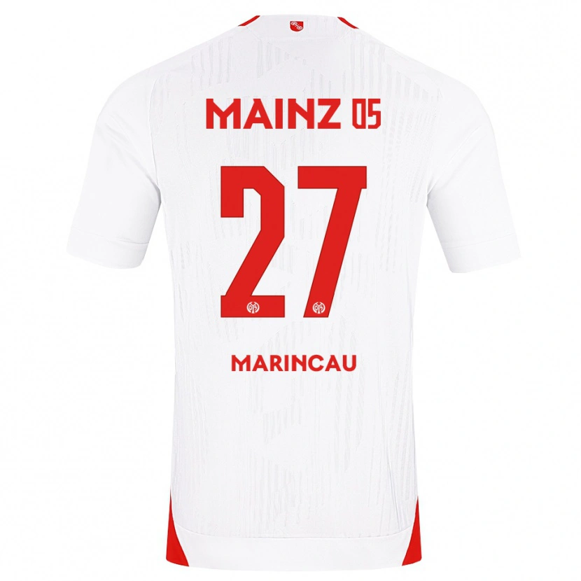 Danxen Barn Emanuel Marincău #27 Vit Röd Gul Bortatröja Matchtröjor 2026/27 Tröjor T-Tröja
