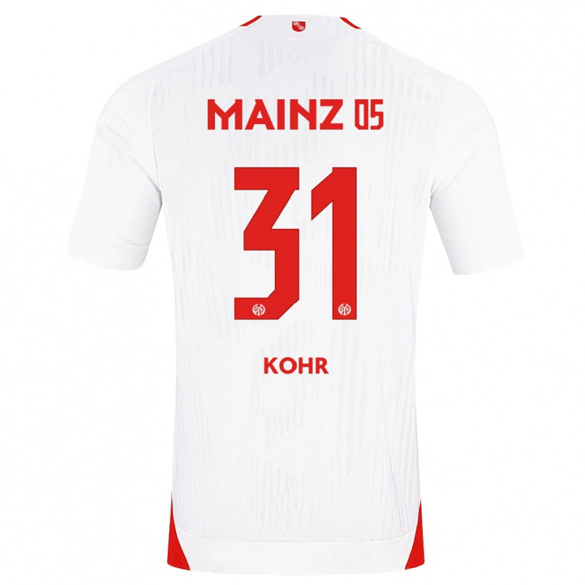 Danxen Barn Dominik Kohr #31 Vit Röd Gul Bortatröja Matchtröjor 2026/27 Tröjor T-Tröja