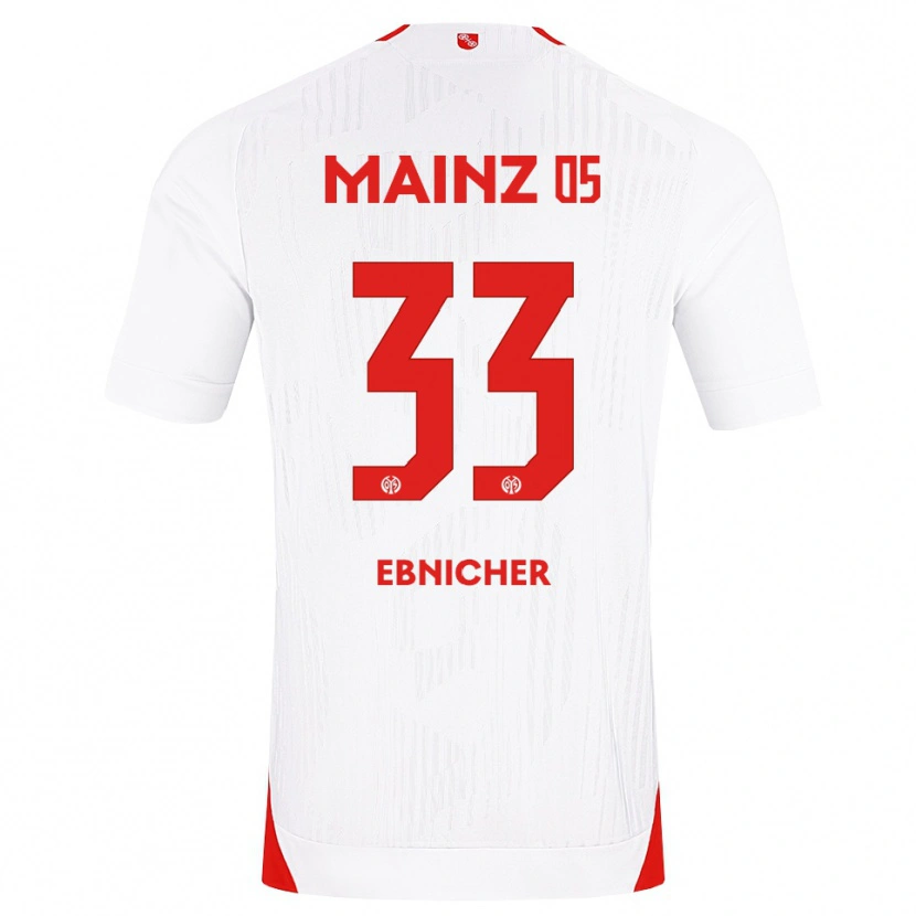 Danxen Barn Sabine Ebnicher #33 Vit Röd Gul Bortatröja Matchtröjor 2026/27 Tröjor T-Tröja